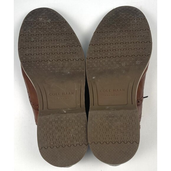 COLE HAAN Grand 360 Mens US 9.5M Brown Leather Wingtip Oxford SHOES C30697 EUC - Picture 6 of 7